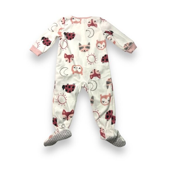 Carter's Baby Girls Long Sleeve One Piece Pajama, 18 Months , White | New - Picture 5 of 11